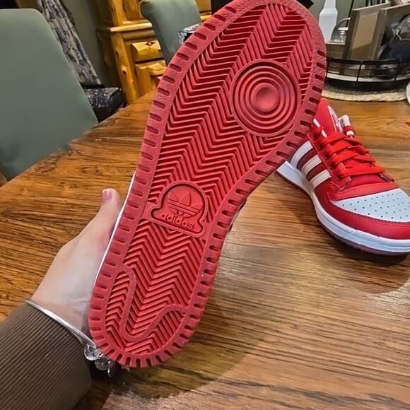 Adidas Top 10 Leather RB Low Trainer Sneakers Athletic Red White Men’s Size 5.5 main image 16